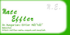 mate effler business card